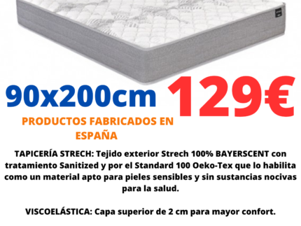 90x200 Visco Latex Mattress 90×200 cm.