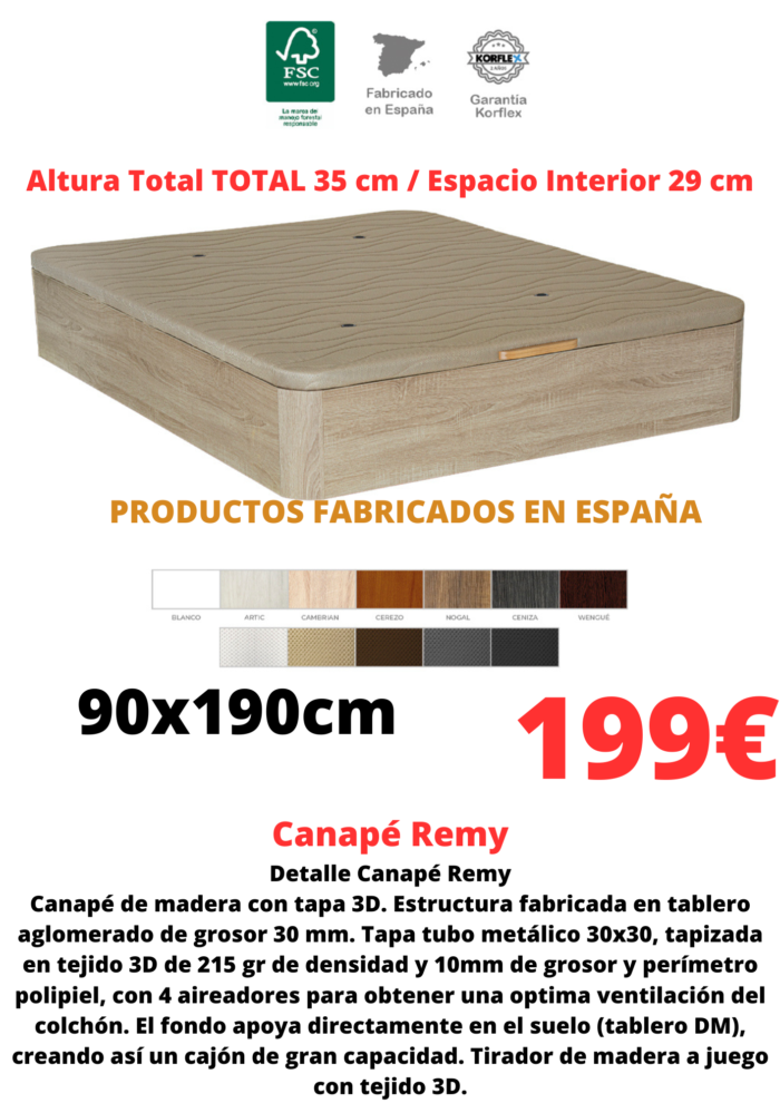 Canape-90x190cm- Canapés on Offer 90x190cm for €199