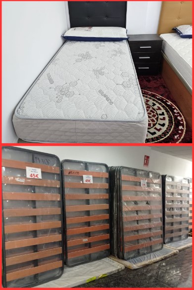 Complete Set of Mattress 90×190 cm Incredible Offer: Complete Set of Mattress + Slatted Base + Legs of 90×190 cm from Only €149