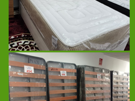 Complete Set of Mattress_Bed Base 120×190 cm Exceptional Offer: Complete Set of Mattress + Bed Base + Legs of 120×190 cm from Only €189