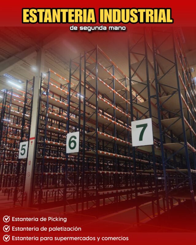 Estantería Industrial de Segunda Mano en Sabadell - Todo Tipo: Bastidores, Largueros, Paletización y Picking
