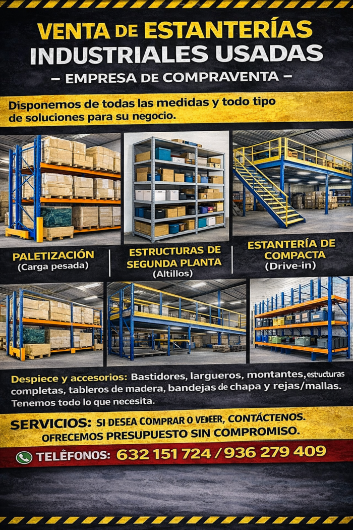 estanterías industriales de segunda mano estanterías industriales de segunda mano