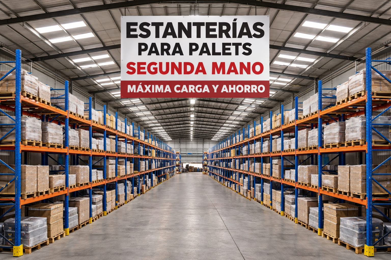 Detalle de Estanterías de Almacén de Segunda Mano – Equipamiento Industrial para Naves, Talleres y Comercios