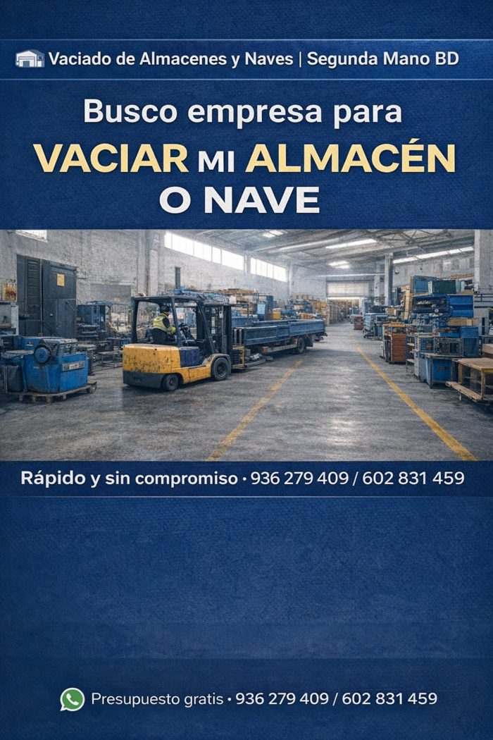 Vaciado económico de almacenes industriales. Vaciado económico de almacenes industriales.