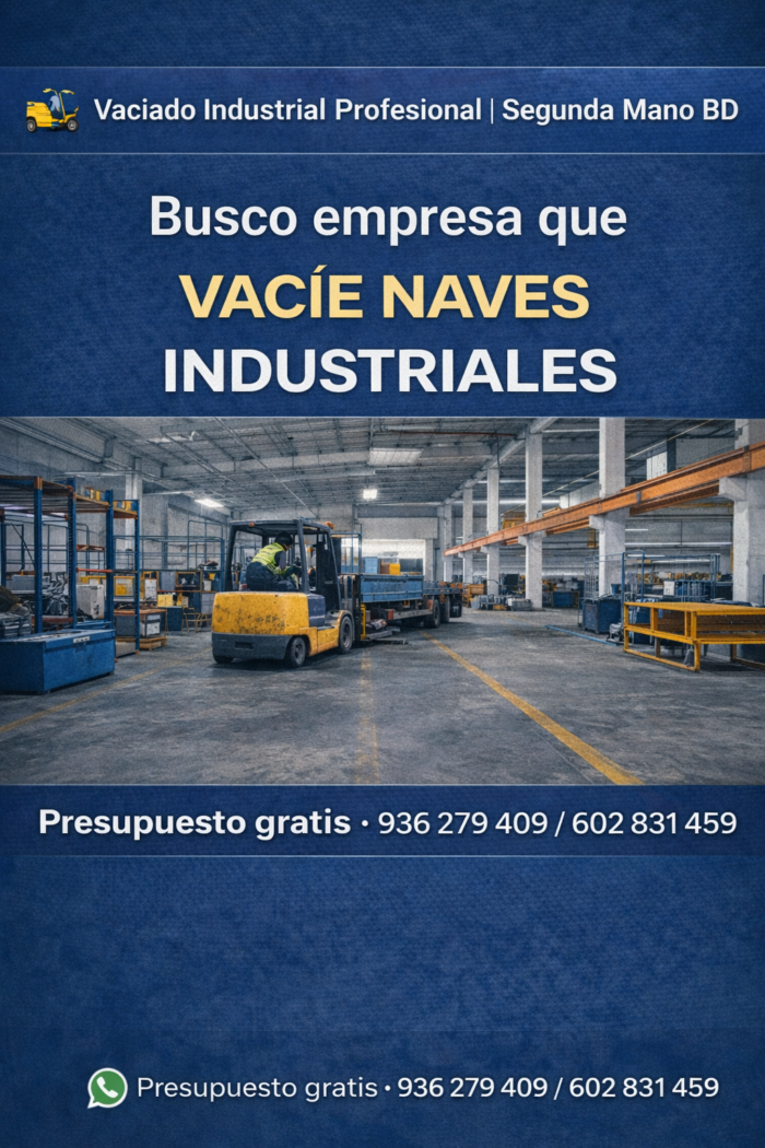 Empresa profesional para vaciado de naves. Empresa profesional para vaciado de naves.